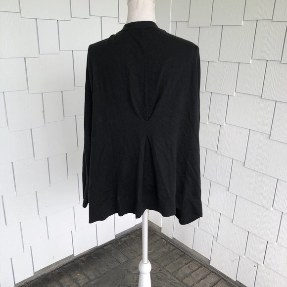 Moth for Anthropologie Women's Black Open Front Cardigan with Pockets sz XS/S - Picture 4 of 4